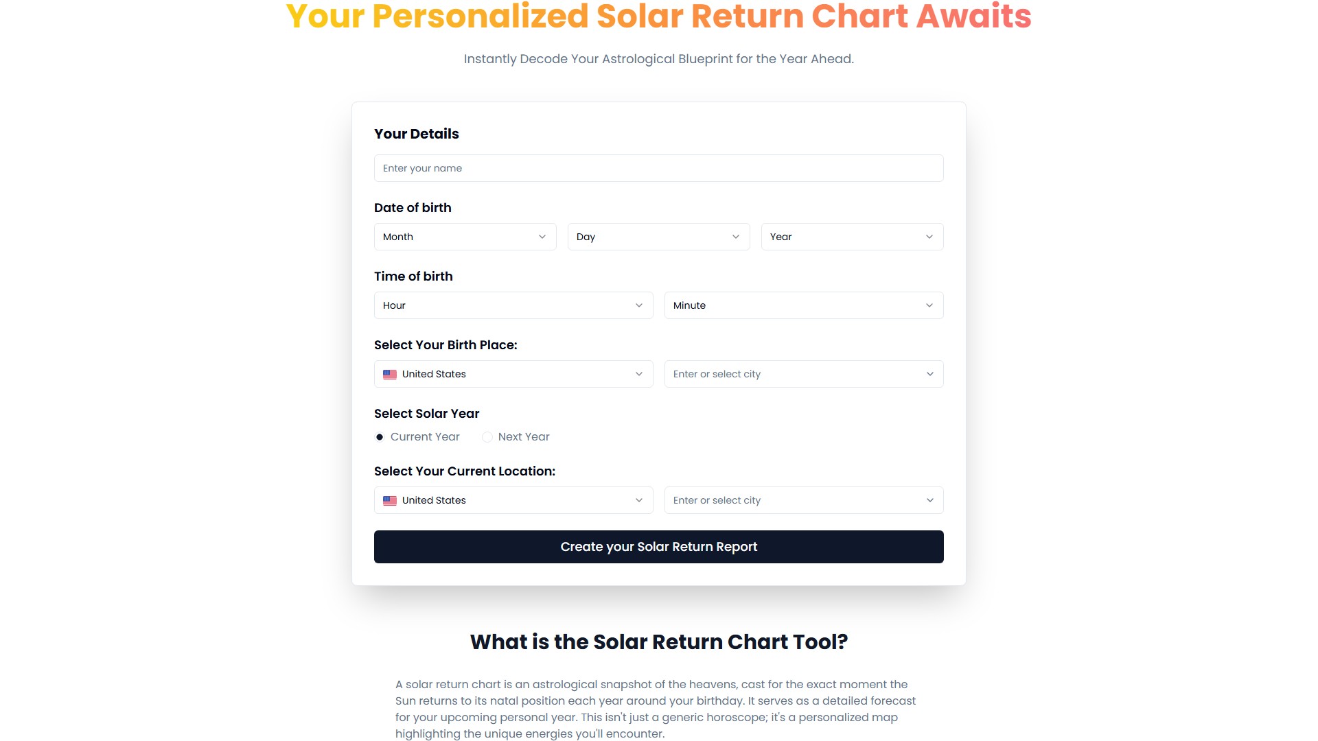 solar return chart - AI Tool