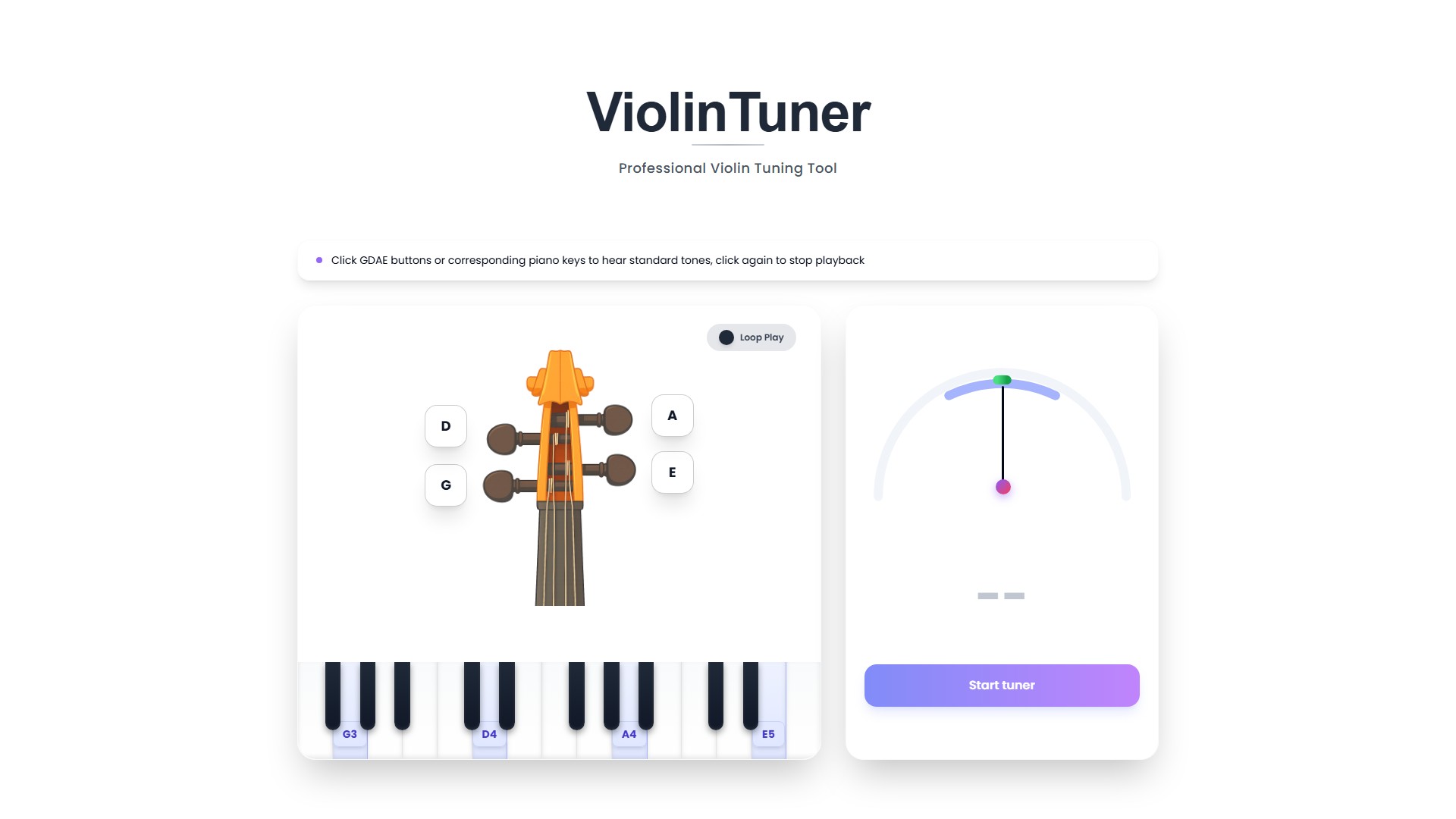 violin tuner - AI Tool